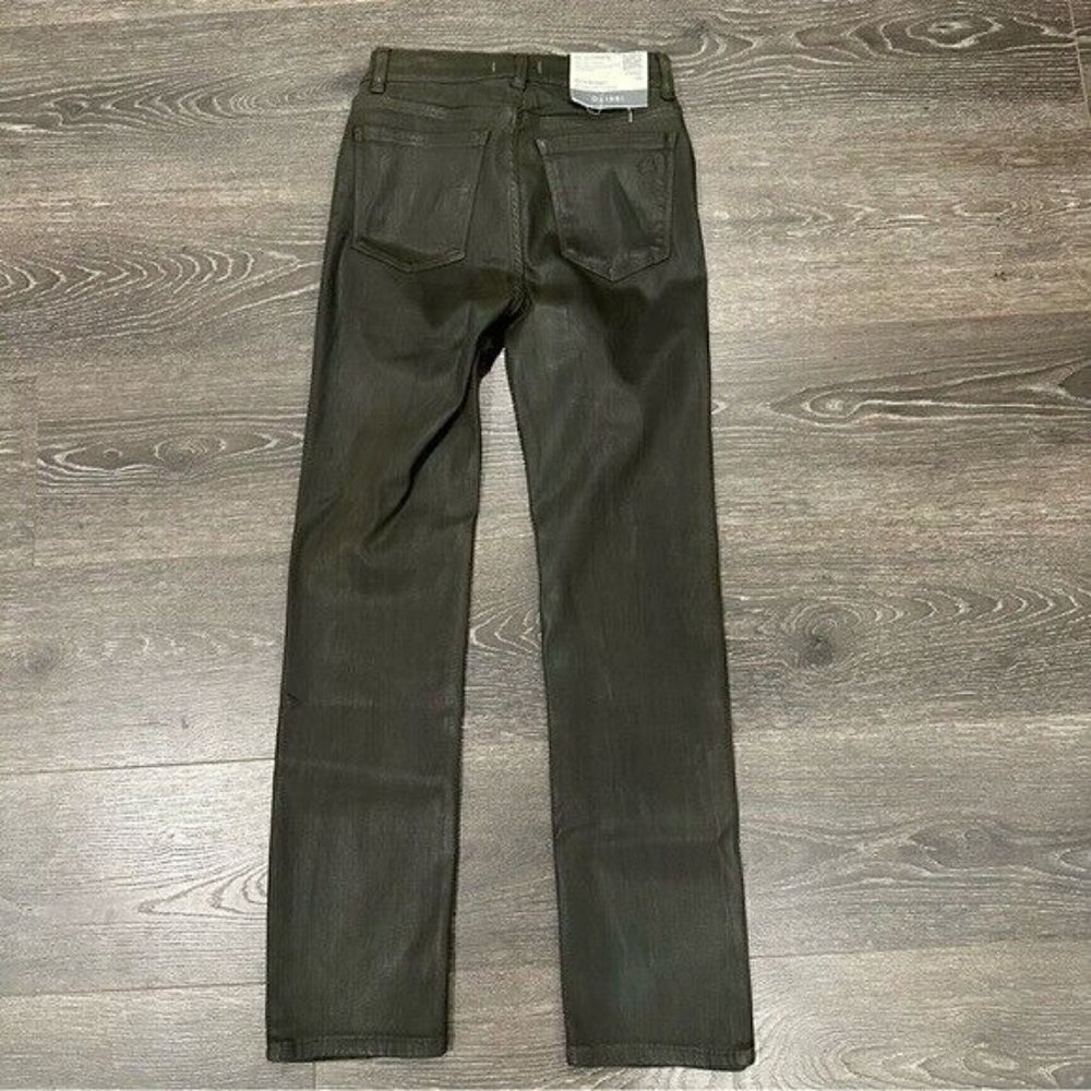 DL1961 Winter Green Mara Straight Mid Rise Instasculpt Ankle UltimateJeans 25 - Picture 6 of 16